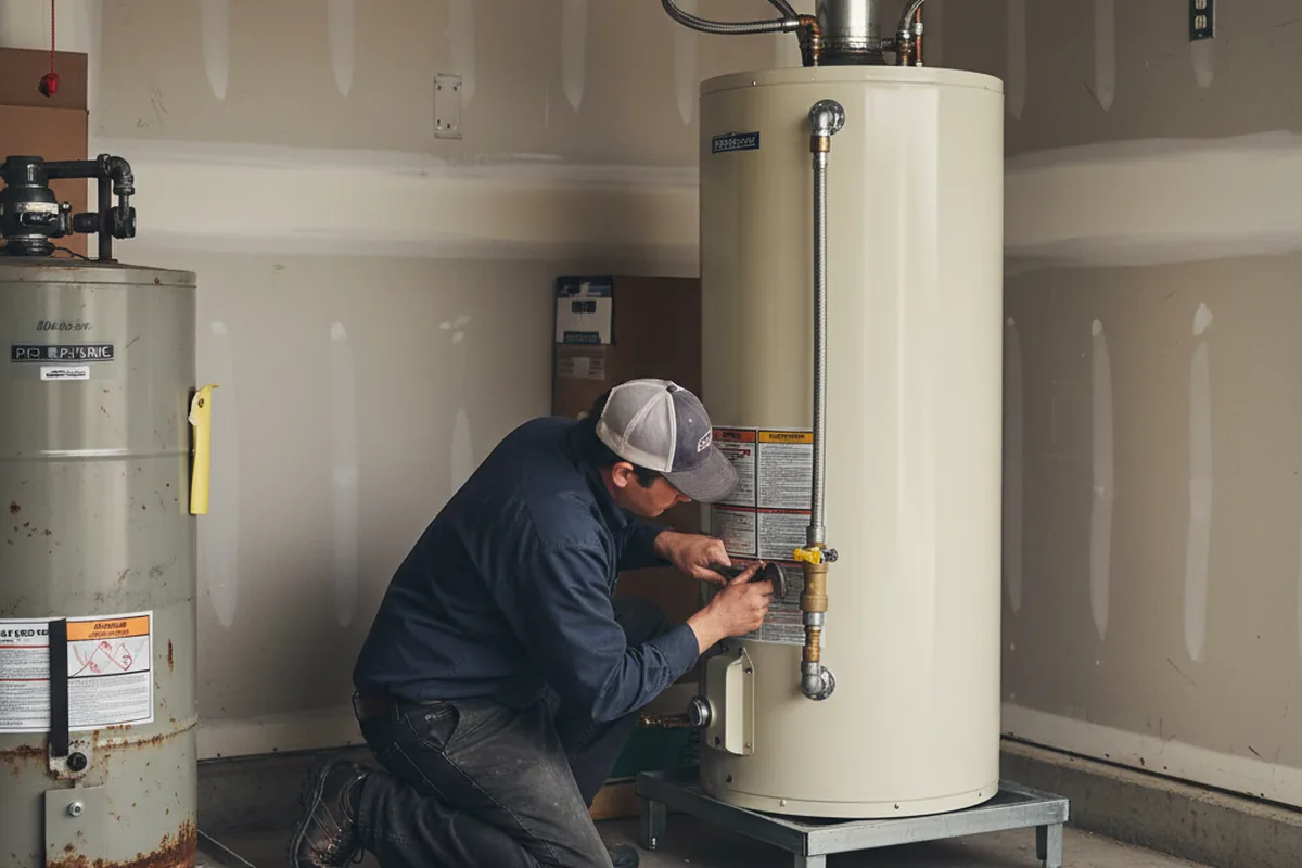 Water heater and shutoff valve replacement in Sugar Grove